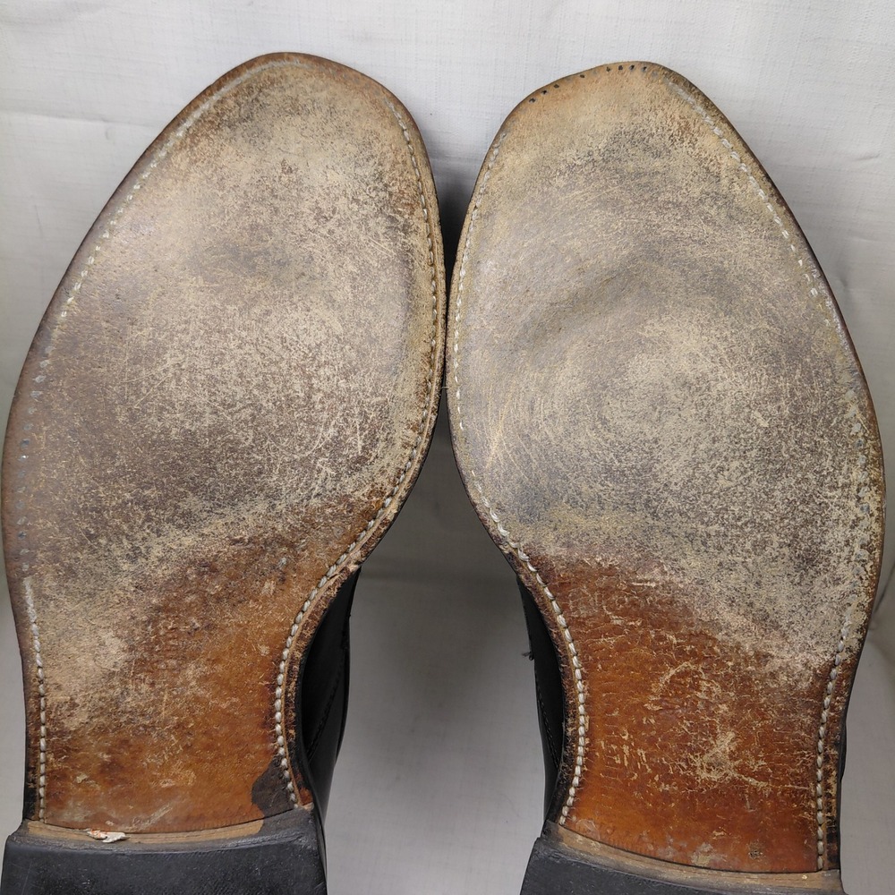 Allen Edmonds Chambray Mens 11 B Black Leather Tassel Wingtip Loafers 6204 - Picture 13 of 15